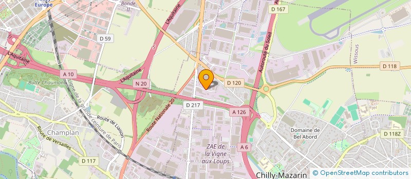 localisation de l'entreprise FITNESS EXPLOITATION à CHILLY-MAZARIN