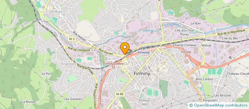 localisation de l'entreprise FITNESS FIRM  FIRMINY