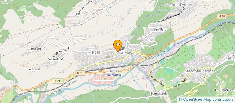 localisation de l'entreprise FITOUR CHEVRONNET  AIME-LA-PLAGNE