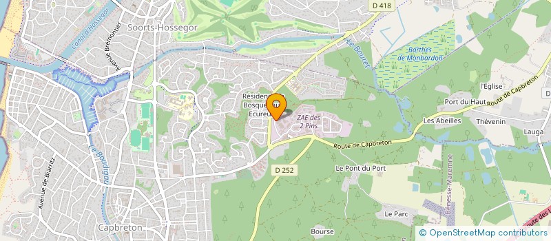 localisation de l'entreprise FITSUDWEST  CAPBRETON