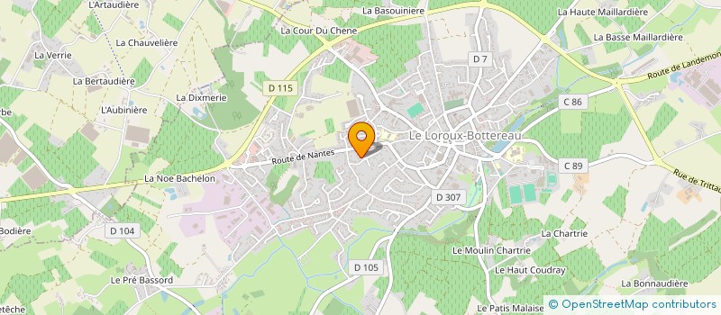 localisation de l'entreprise FIVE INVEST  LE LOROUX-BOTTEREAU