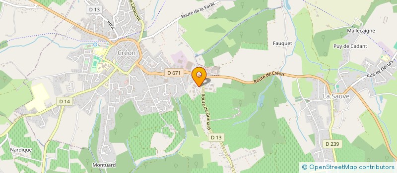 localisation de l'entreprise FIVE OFFICE  CREON