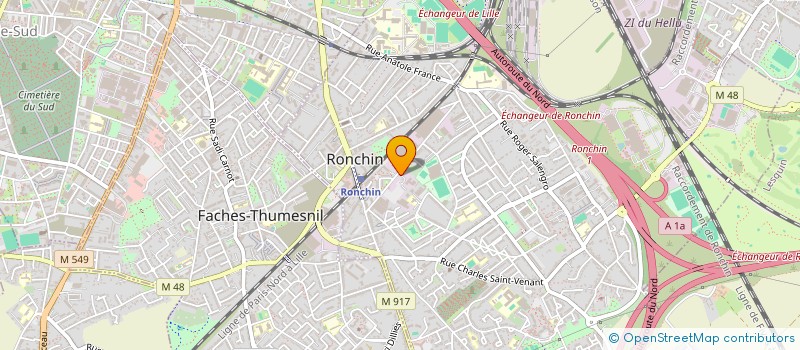 localisation de l'entreprise FIVES ECL  RONCHIN