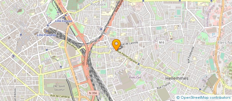 localisation de l'entreprise FIVES KINES à LILLE