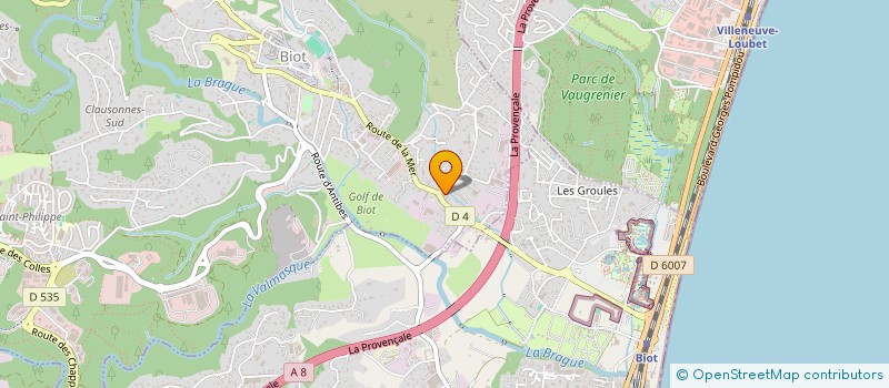 localisation de l'entreprise FIVO MANAGEMENT à BIOT