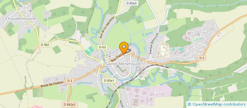 localisation de l'entreprise FJ OPTIQUE à SAINTE-MENEHOULD