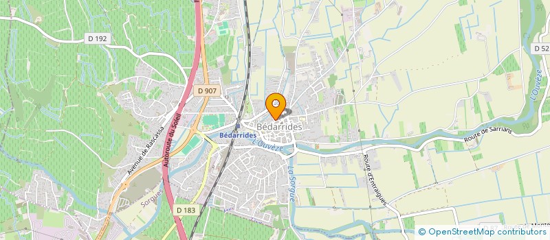 localisation de l'entreprise FJ PISCINES à SORGUES
