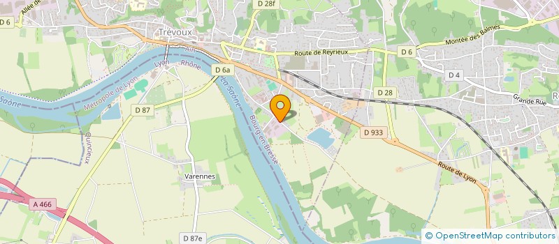 localisation de l'entreprise FJ TRAVAUX à TREVOUX