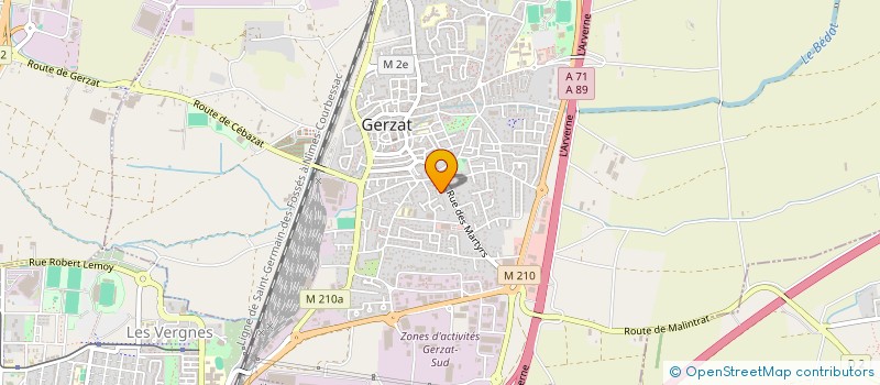 localisation de l'entreprise FJB  GERZAT