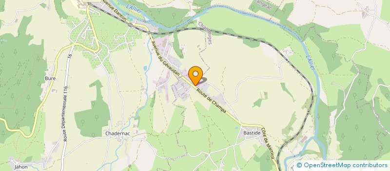 localisation de l'entreprise FJC  CHANTEUGES