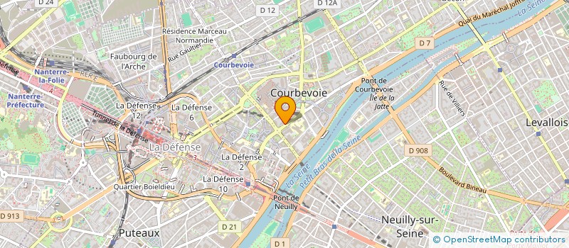 localisation de l'entreprise FJE à COURBEVOIE