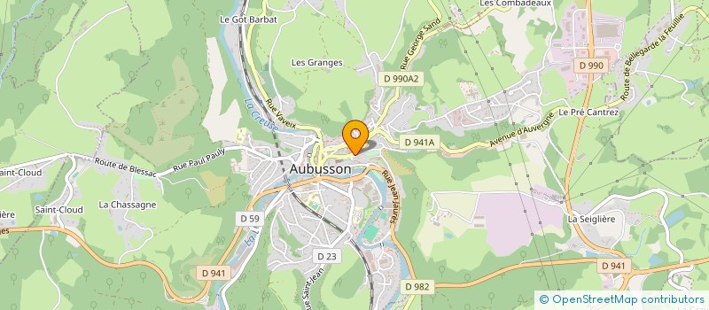 localisation de l'entreprise FJEP FOYER JEUNE EDUC POPULAIR à AUBUSSON