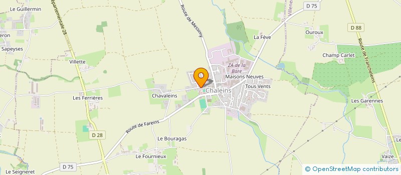 localisation de l'entreprise FJLT IMMO  CHALEINS