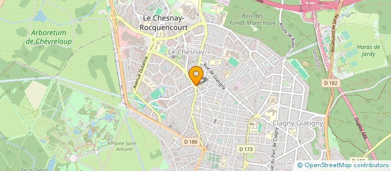 localisation de l'entreprise FJP  LE CHESNAY-ROCQUENCOURT