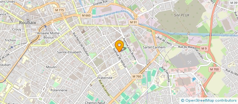 localisation de l'entreprise FK IMMO  ROUBAIX