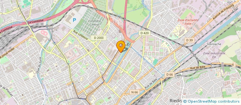 localisation de l'entreprise FK IMMO  MULHOUSE