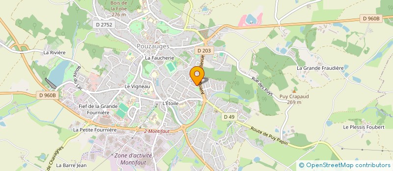 localisation de l'entreprise FK MACONNERIE  POUZAUGES