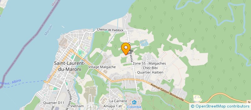 localisation de l'entreprise FK OUEST CONSTRUCTION à SAINT-LAURENT-DU-MARONI