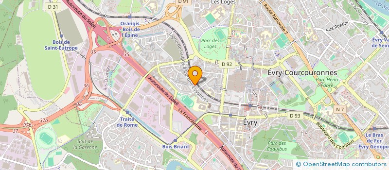 localisation de l'entreprise FK RENT à EVRY-COURCOURONNES