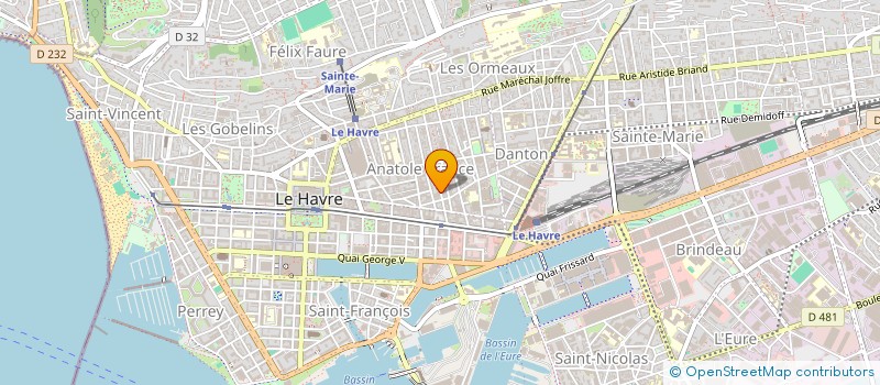 localisation de l'entreprise FKJ IMMOBILIER à LE HAVRE