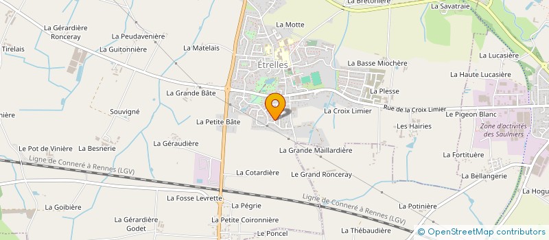 localisation de l'entreprise FKLC SAS  ETRELLES