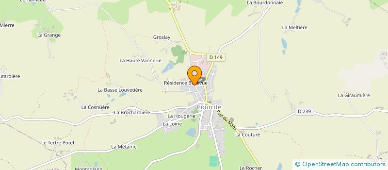 localisation de l'entreprise FKNP PRODUCTION  COURCITE