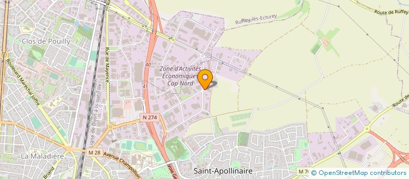 localisation de l'entreprise FL FERMETURES  SAINT-APOLLINAIRE