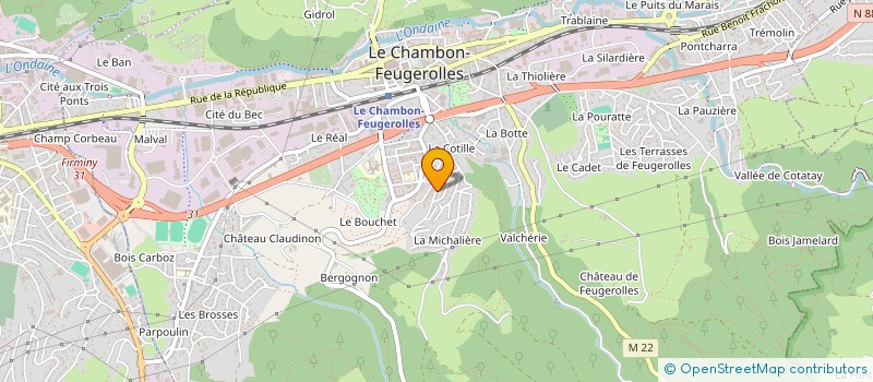 localisation de l'entreprise FL OPTIC à LE CHAMBON-FEUGEROLLES