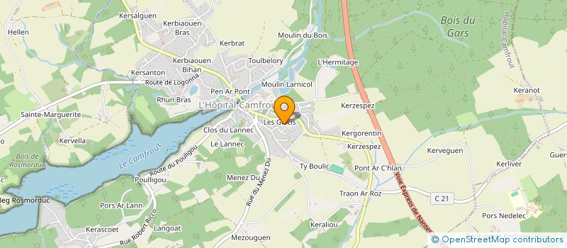 localisation de l'entreprise FL4K  L HOPITAL CAMFROUT