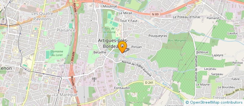localisation de l'entreprise FLAIM à ARTIGUES-PRES-BORDEAUX