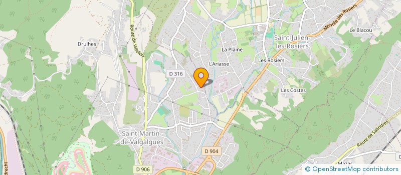 localisation de l'entreprise FLAM  SAINT-MARTIN-DE-VALGALGUES