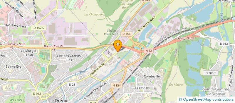 localisation de l'entreprise FLAM' CONFORT 28 à DREUX