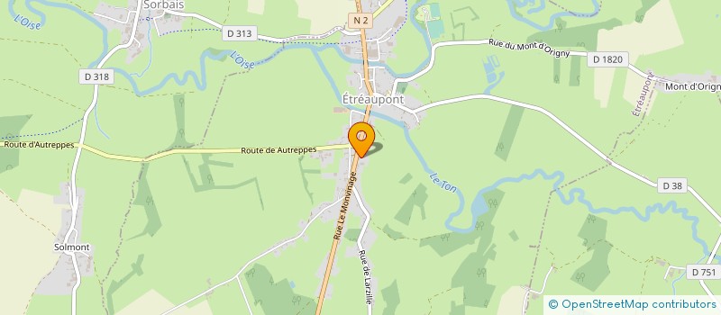 localisation de l'entreprise FLAMANT COMBUSTIBLES à ETREAUPONT