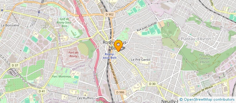 localisation de l'entreprise FLAMARO à ROSNY-SOUS-BOIS