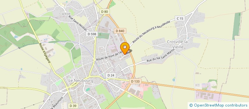 localisation de l'entreprise FLAMM'EURE à CROSVILLE-LA-VIEILLE