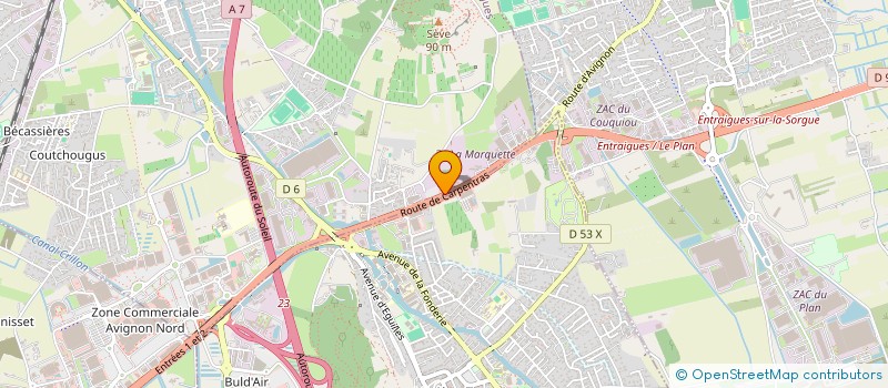 localisation de l'entreprise FLAMME CONCEPT  SORGUES