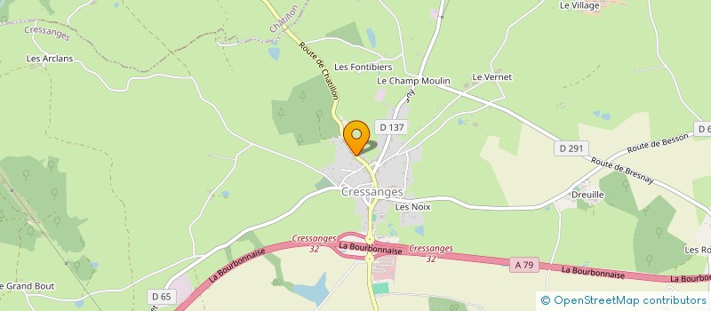 localisation de l'entreprise FLAMME DE CREATION à CRESSANGES