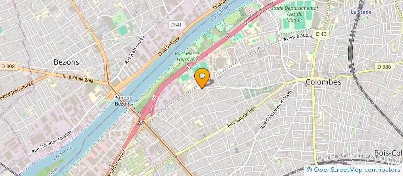 localisation de l'entreprise FLAMME DE LA FRANCOPHONIE FLORISSANTE à COLOMBES