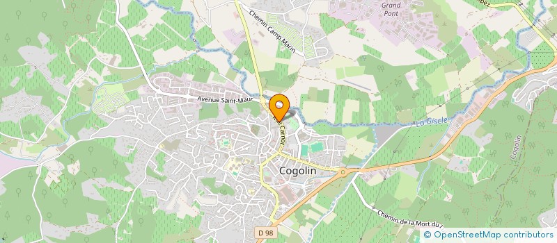 localisation de l'entreprise FLAMMES ET DECORS à COGOLIN