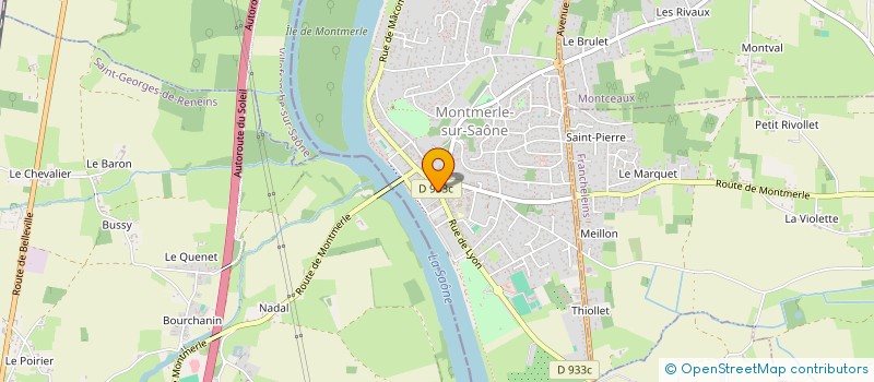 localisation de l'entreprise FLANDIN OPTICIEN à MONTMERLE-SUR-SAONE