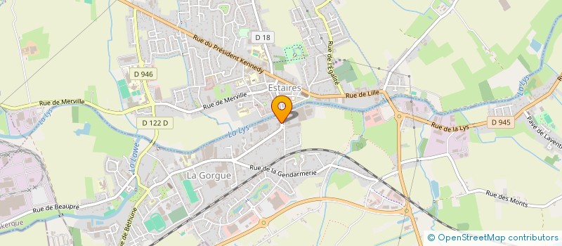 localisation de l'entreprise FLANDRE-SERVICE à LA GORGUE