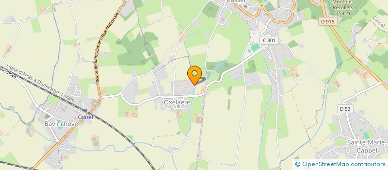 localisation de l'entreprise FLANDRES BAT CONSTRUCTION  OXELAERE