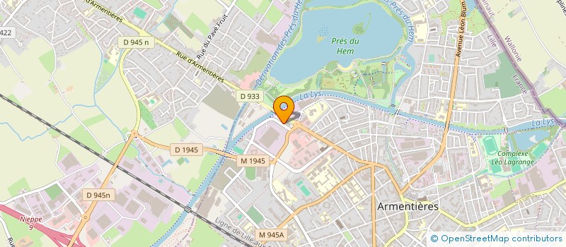 localisation de l'entreprise FLANDRES DISTRIBUTION AUTOMOBILE à ARMENTIERES