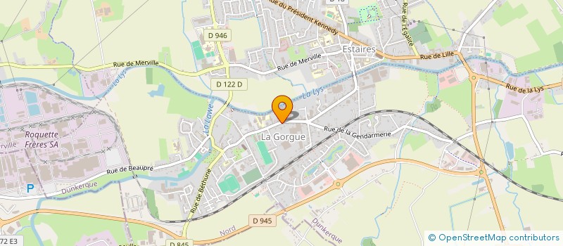 localisation de l'entreprise FLANDRES FINANCES à LA GORGUE