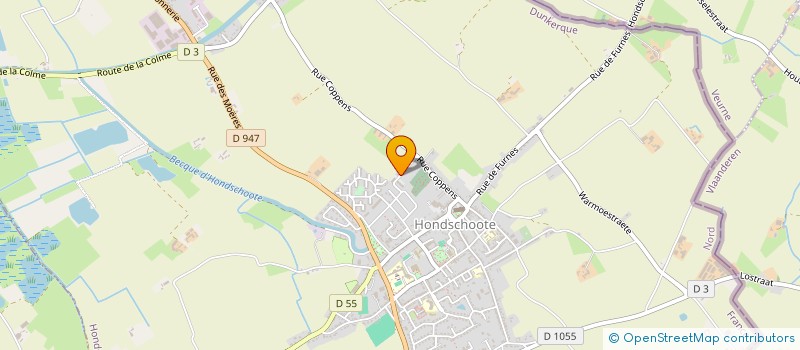 localisation de l'entreprise FLANDRES GENIE  HONDSCHOOTE