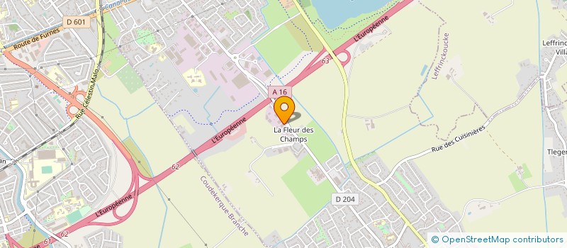 localisation de l'entreprise FLANDRES PNEUS à TETEGHEM-COUDEKERQUE-VILLAGE