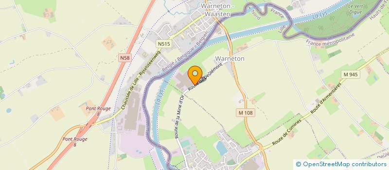 localisation de l'entreprise FLANDRIA PARTICIPATIONS à WARNETON