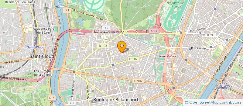 localisation de l'entreprise FLANDRIN INVEST à BOULOGNE-BILLANCOURT