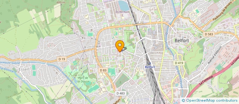 localisation de l'entreprise FLASH à BELFORT