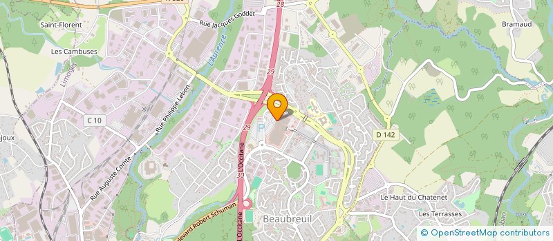 localisation de l'entreprise FLASH à LIMOGES